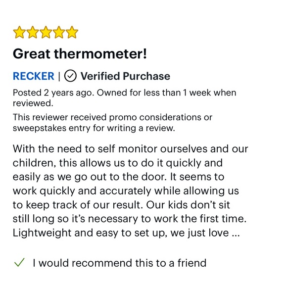 INFRARED NO TOUCH THERMOMETER. New In Box - Picture 8 of 8